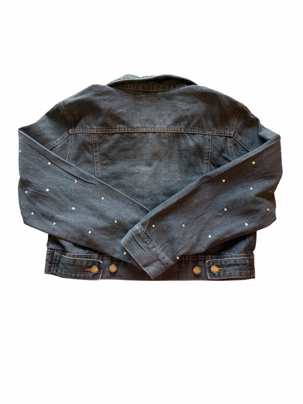Bebe Denim Jacket With Rhinestones - Picture 3 of 8
